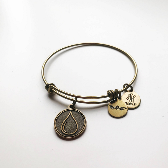 Craft Beer Element Gold Bangle - "The Water" - Some Good Hops