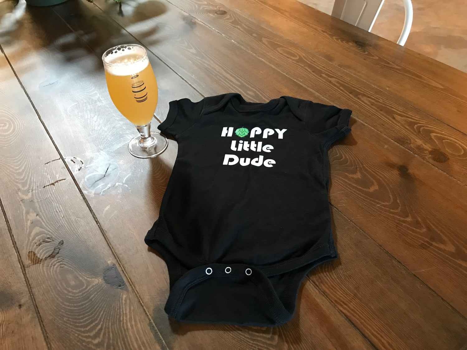 Hoppy Little Dude Black Onesie - Some Good Hops