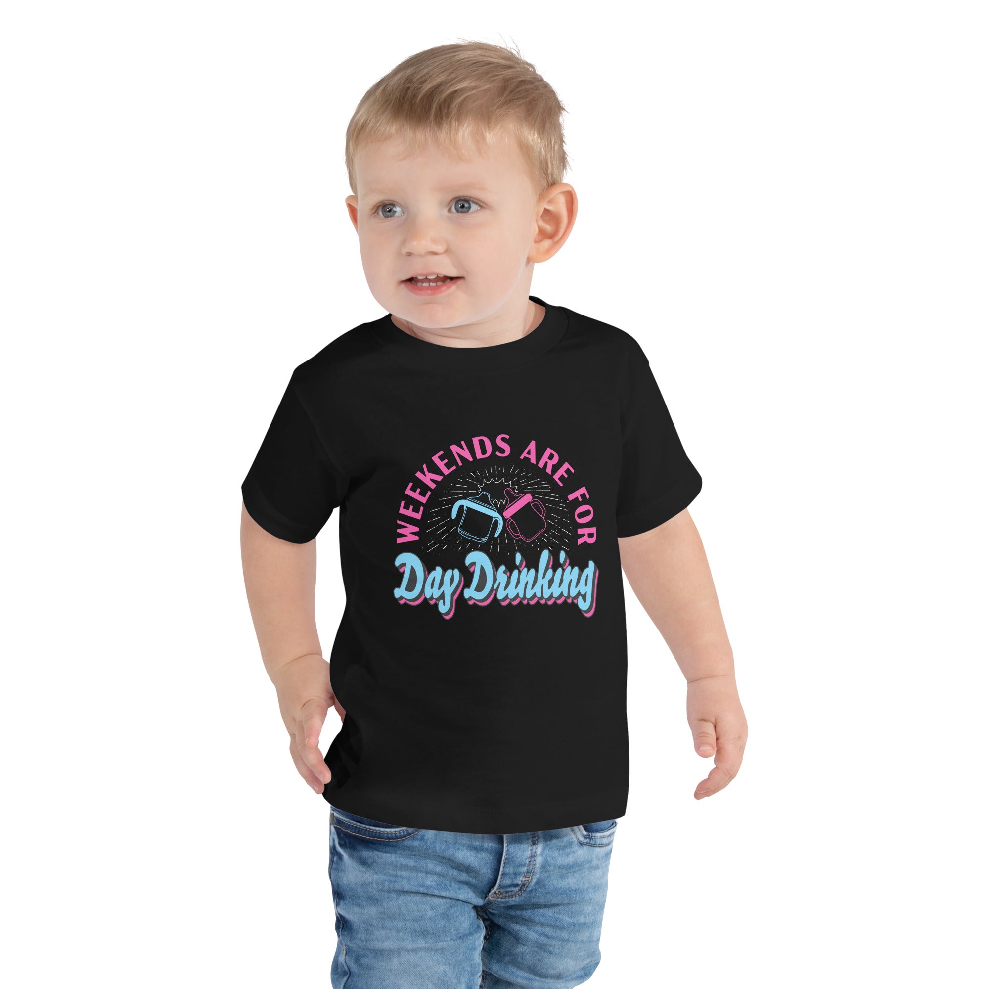 Weekends are for Day Drinking Toddler Shirt by Some Good Hops - Black Model