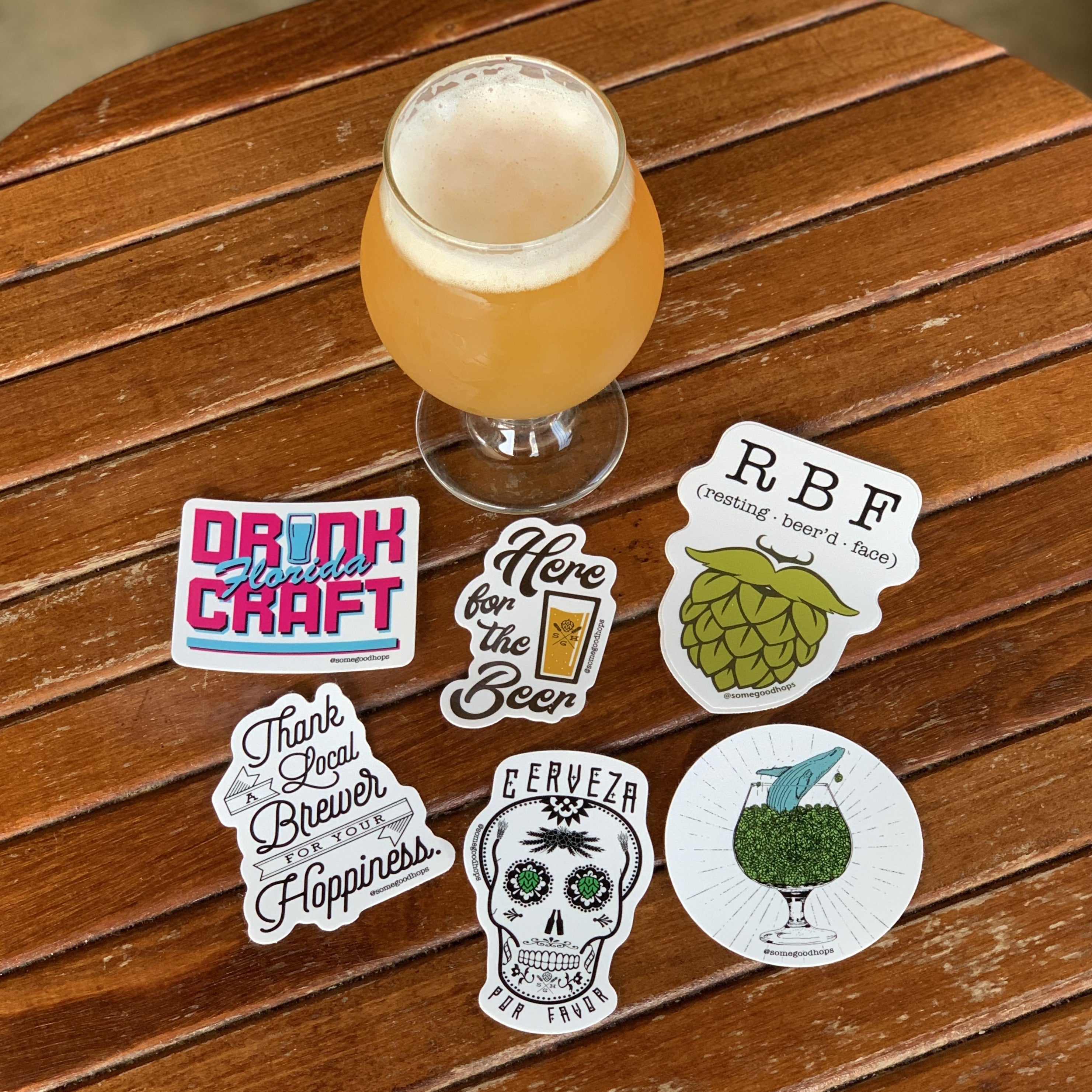 6-Pack of Some Good Hops Stickers - Some Good Hops