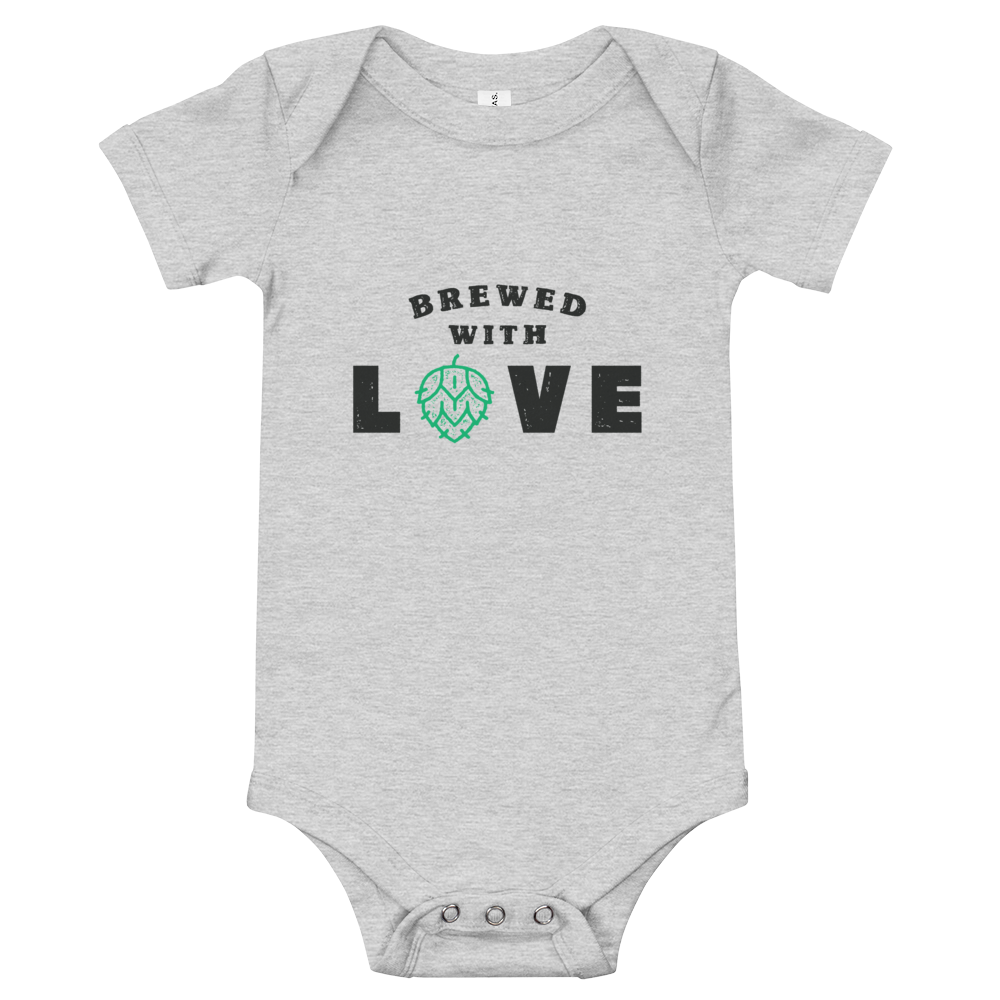 Brewed With Love Onesie - Grey - Some Good Hops