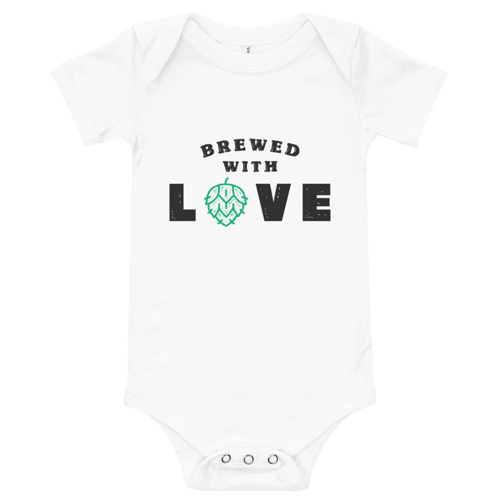 Brewed With Love Onesie - White - Some Good Hops