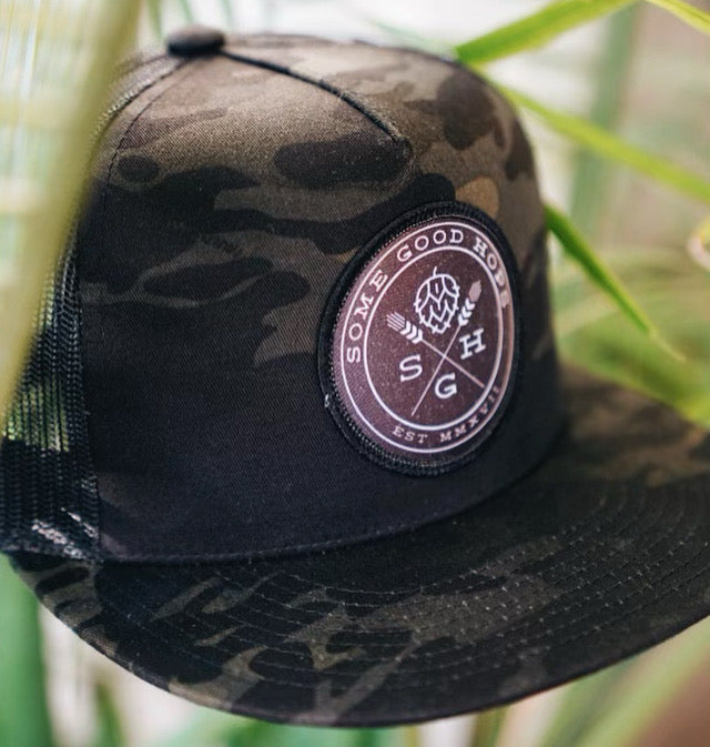 Some Good Hops Black Camo SnapBack Hat - Some Good Hops