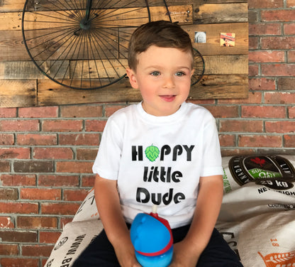 Hoppy Little Dude White Toddler Shirt - Some Good Hops