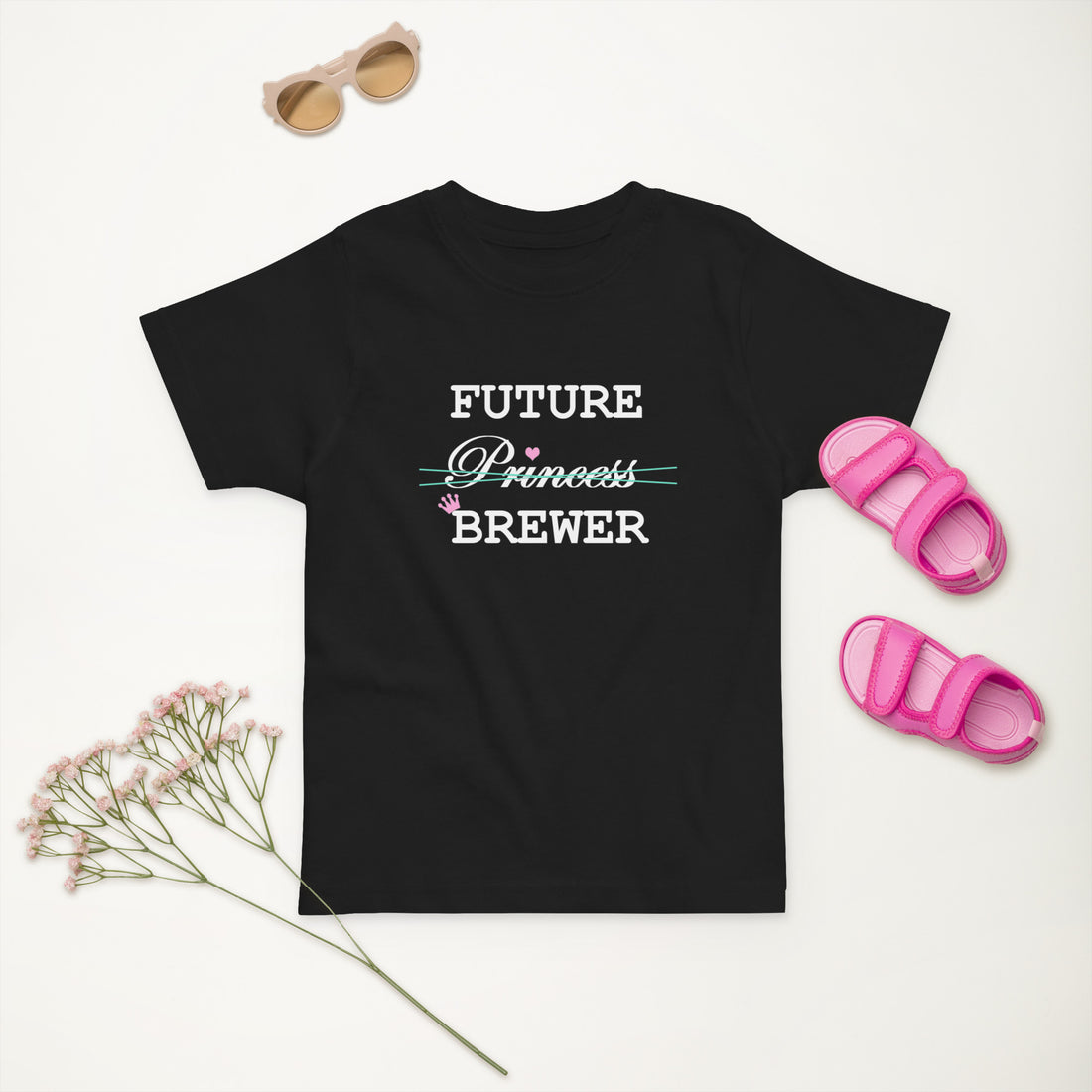 Future Princess Brewer Toddler Shirt - Black - Some Good Hops