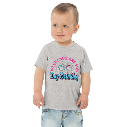 Weekends are for Day Drinking Toddler Shirt by Some Good Hops - Grey Model