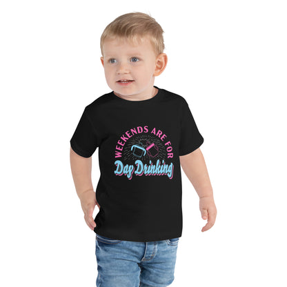 Weekends are for Day Drinking Toddler Shirt by Some Good Hops - Black Model