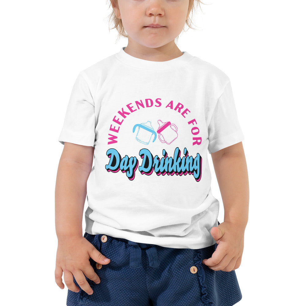 Weekends are for Day Drinking Toddler Shirt - White Model - Some Good Hops