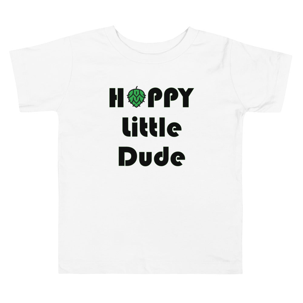 Hoppy Little Dude Toddler Shirt - White - Some Good Hops
